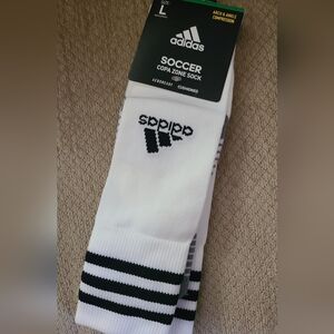 Adidas Black and White Copa Zone Soccer Socks Sz LG